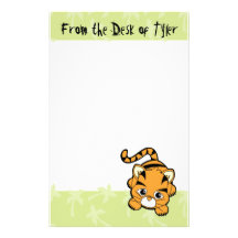 Baby Tiger Cutie Personalized Stationery