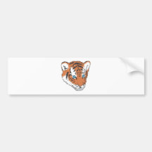 Baby Tiger Face Bumper Sticker