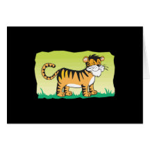 baby tiger greeting card