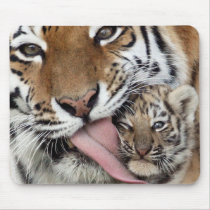 Baby Tiger Having a Bath Mousepad
