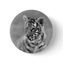 Baby Tiger in Black and white Pins