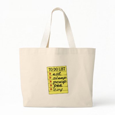 Baby to do list canvas bag by Coolkidstees