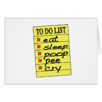 Baby to do list cards by Coolkidstees Baby to do list cards
