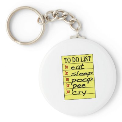 Baby to do list key chain by Coolkidstees