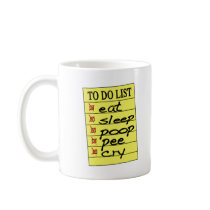 Baby to do list mug