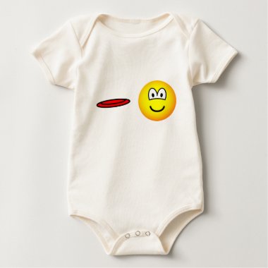 Frisbee emoticon   baby_toddler_apparel_tshirt