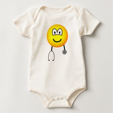Doctor emoticon Stethoscope  baby_toddler_apparel_tshirt