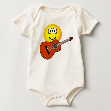 Acoustic guitar emoticon   baby_toddler_apparel_tshirt