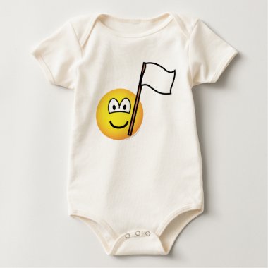 White flag emoticon   baby_toddler_apparel_tshirt