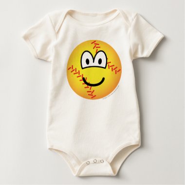 Baseball emoticon   baby_toddler_apparel_tshirt