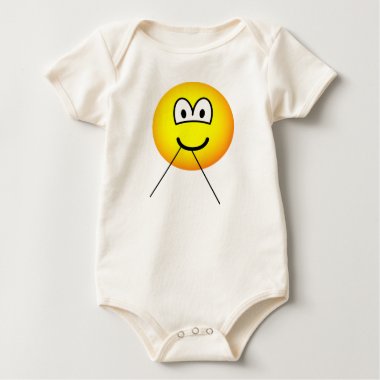 Flossing emoticon Dental floss  baby_toddler_apparel_tshirt