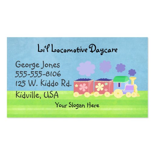 Baby Train Business Cards (front side)