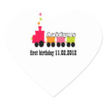 Baby Train heart sticker