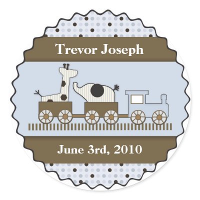 Baby Train Personalized Sticker by mybabybundles