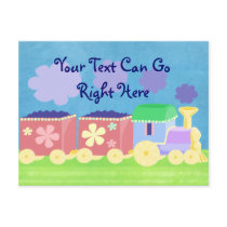 Baby Train Postcard