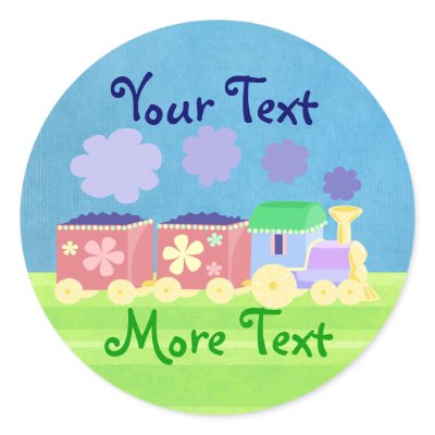 Baby Train Stickers by Customizables