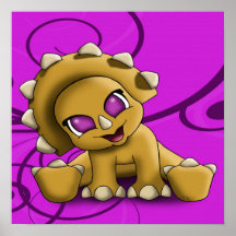 Baby Triceratop Poster