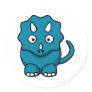 Baby Triceratops Round Stickers
