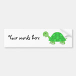 Baby turtle in green fade bumper sticker