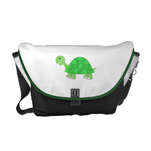 Baby turtle in green fade commuter bags