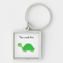 Baby turtle in green fade key chains