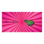 Baby turtle pink sunburst photo cards Baby turtle pink sunburst photo cards