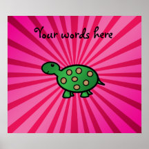 Baby turtle pink sunburst print