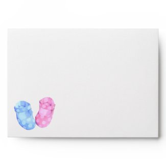 Baby Twins Booties Card Envelope envelope