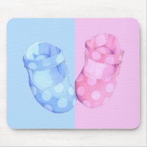 Baby Twins Booties Mousepad mousepads