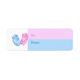Baby Twins Booties small Gift Tag Label label