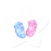 Baby Twins Booties Star Sticker stickers