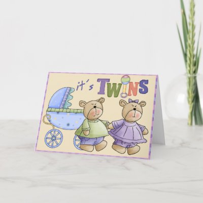 You'll enjoy this whimsical card for twins.