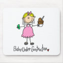 Baby Under Construction Mousepad by stick_figures Baby Under Construction Mousepad