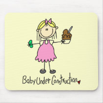 Baby Under Construction Tshirts and Gifts mousepads