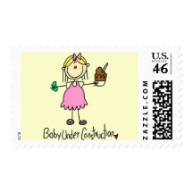 Baby Under Construction Tshirts and Gifts Postage Stamps