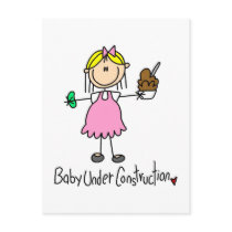 Baby Under Construction Tshirts and Gifts postcards by stick_figures Baby Under Construction Tshirts and Gifts postcards