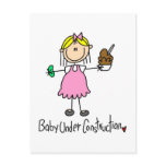 Baby Under Construction Tshirts and Gifts postcards