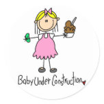 Baby Under Construction Tshirts and Gifts Round Sticker