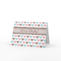 Baby Unisex Hearts Card