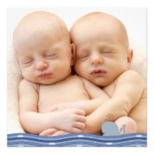 Baby Whale Photo Birth Announcement