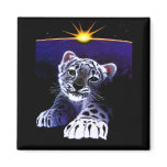 Baby White Tiger Fridge Magnets