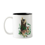 Baby Whitetail Deer Fawn and Raccoon Mug