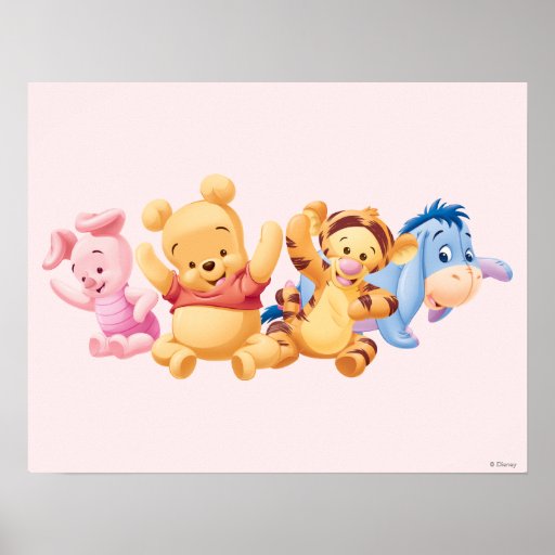 Baby Winnie The Pooh & Friends Poster | Zazzle