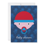Baby with a red hat, baby shower invitation