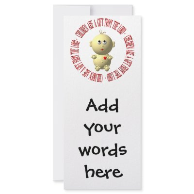 Baby with "Children are a gift from The Lord" Rack Cards by BouncingBabiesHeart