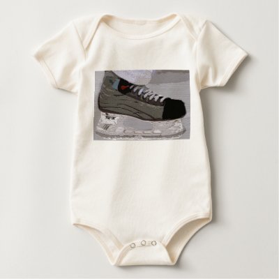 Baby  with hockey skate t-shirts by truenorth81