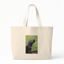 Baby Wolf Howls Canvas Bag