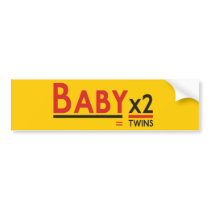 Baby x 2 bumper stickers