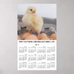 Baby Yellow Chick Wall Yearly Calender 2013 Poster