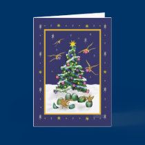 Baby Yellow Dragons Christmas Card